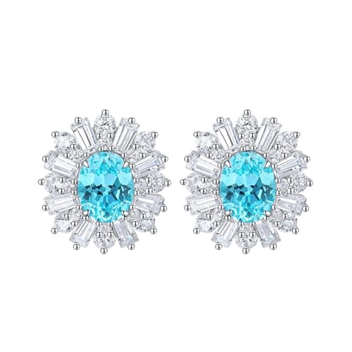 Boucles d'oreilles Argent 925 Tourmaline Fleur Cadeau Idéal Anniversaire Femme