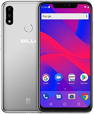 BLU VIVO XI+ - 6.2" Full HD+ Smartphone GSM Unlocked and Verizon Compatible, 128GB+6GB RAM, AI Dual Cameras -Silver
