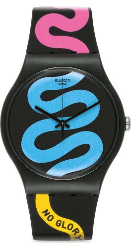 Swatch SUOB108 montre avec cadran multicolore artistique et affichage analogique
