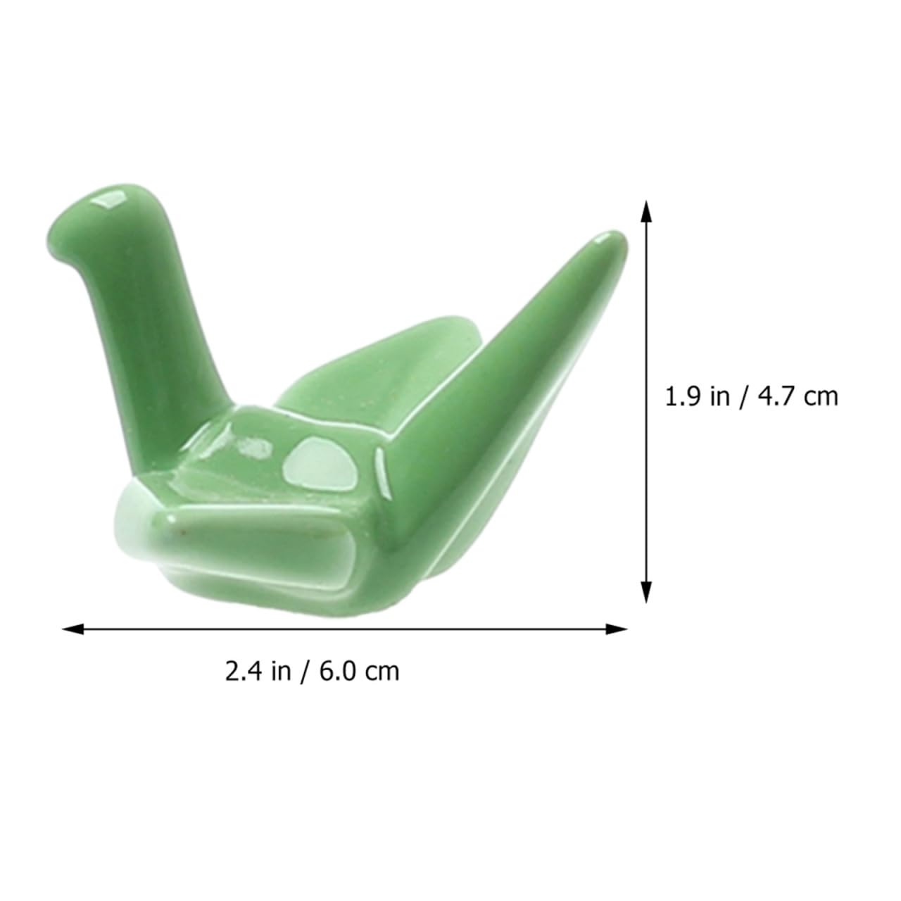 Veemoon Lot de 24 baguettes en porcelaine, support de baguettes en céramique, origami japonais