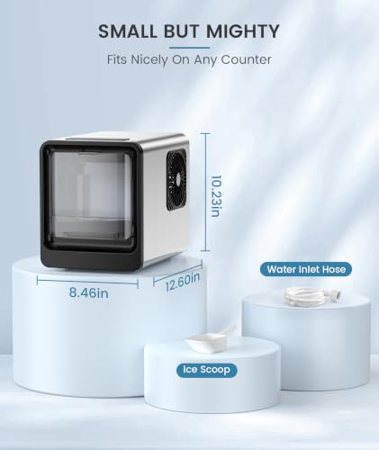 Image of Electactic Nugget Ice Maker Countertop, Ready in 4 Mins, 35Lbs /24H