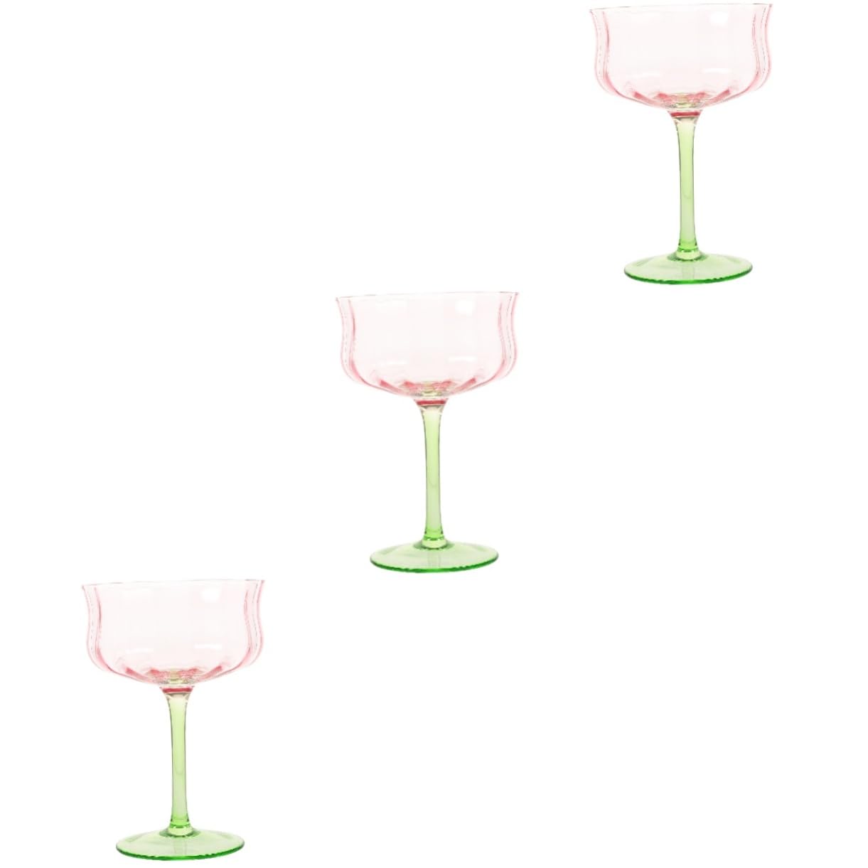 Verre à cocktail dégradé MAGICLULU en lot de 3 pièces réutilisables pour fête