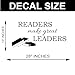 Classroom Must-Haves: 'Readers Make Great Leaders' Wall Decal – Motivational & Inspirational Stickers for Teacher, Library, Book Corner, and Reading Room Décor