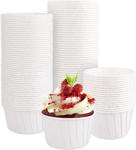 50'li Beyaz Muffin Kek Kalıbı; Kek Kapsülü Cupcake Kalıbı, Airfryer Uyumlu