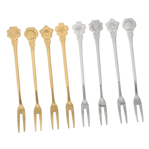 Alipis 8pezzi Forchette in Acciaio Resistente Per Dolci Dessert e Frutta Resistenti e Duraturi Per Feste Ristoranti e Uso Quotidiano Design Elegante Per Ogni Occasione