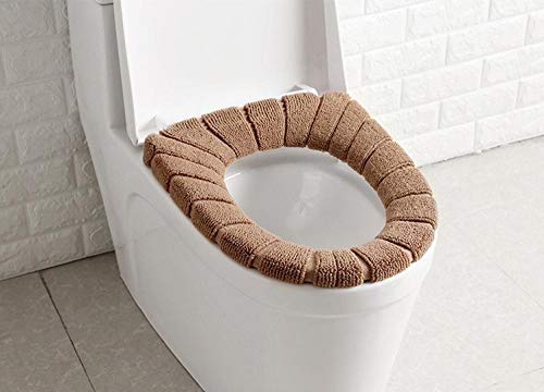 Coussin de siège de toilette Couvercle de siège de toilette de toilette de salle de bain de velours confortable Couverture de toilette d'hiver 30cm lavable Case de siège Tapis de match Couvercle Cove Cover