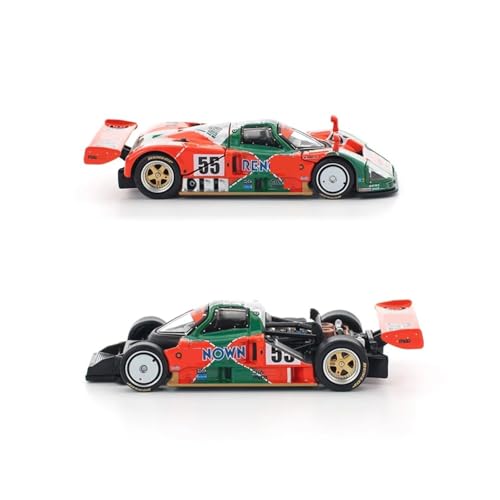 Modelo de carro HTLNUZD 1:64 escala S53-01 787B-91 miniatura 5