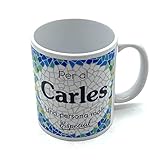 PLUS HOME Tassa personalitzada amb nom. Regals personalitzats amb nom i text. Tasses amb frases originals.CARLES
