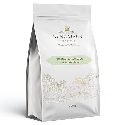 Image of Rungajaun Eternal Assam Second Flush Black Tea Granules 500gms, Assam Premium CTC Black Tea, Handpicked 100% Natural (Malty, Gutty, Rich & Creamy Flavor) Kadak Chai Patti