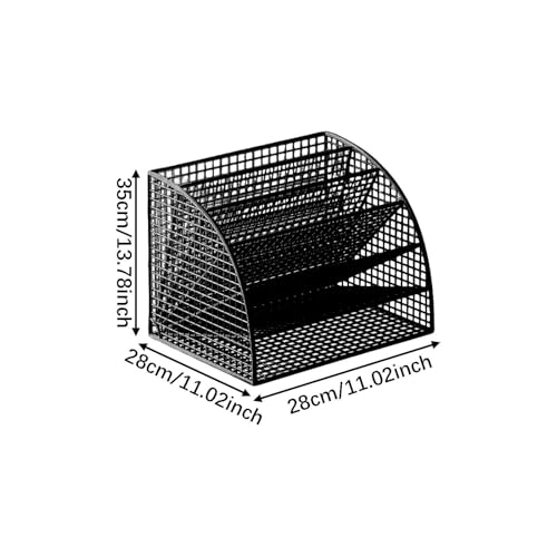 Panier de tri de table à 6 compartiments Qianly étagère de rangement grand format noir