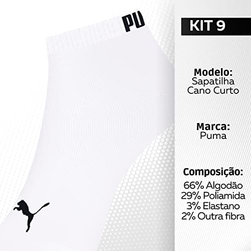 Kit 09 Pares Meias Puma Sapatilha Esportiva Feminino Adulto | KIT - A | 34-39