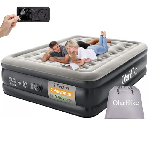 OlarHike Luftbett 1 Person, Luftmatratze Selbstaufblasend mit Integrierter Pumpe, Selbstaufblasbare Gästebett, Gästematratze, Aufblasbare Matratze...