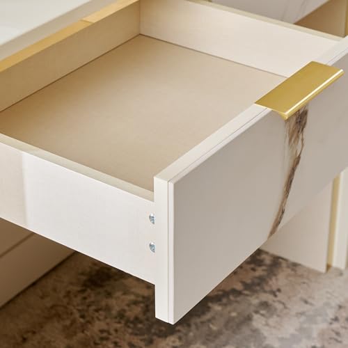 Image of Home Centre | Modern Radiance Dresser Mirror with Drawers | Full Length Mirror for Home | Engineered Wood | Cream | 1 Year Warranty