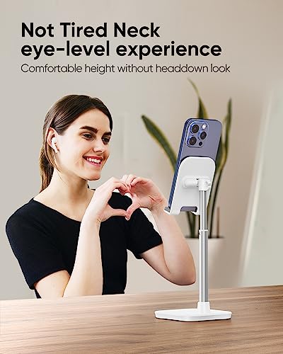 Narmle Cell Phone Stand, Adjustable Phone Stand For Desk, Desktop Phone Holder Stand, Tall Phone Stand Cradle Compatible With Iphone, Galaxy And All Smart Phones #TOP1