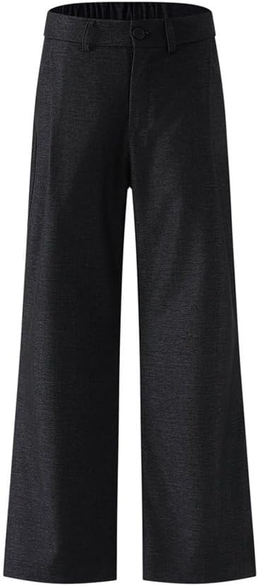 Men's Straight Leg Dress Pants High Waist Drop Office Long Trousers Pants for Men