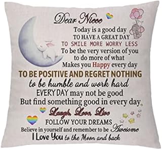 To My Nephew Hug Cushion Cover Cute Pillowcases Happy Birthday Graduation Gift Pillow Cases for Home Sofa Inspirational Christmas Encourage Keepsake Laugh Love Live Best Wishes for (Nephew)