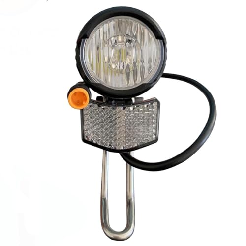 NULKOMMA Ebike Bright Bicycle Headlight for Night Riding 3 Pins Male Connector 12V 24V 36V 48V 60V Waterproof Super Bright Led Front Light for Bicycles Led Headlight for Bike