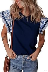 Navy Blue Boho Tops