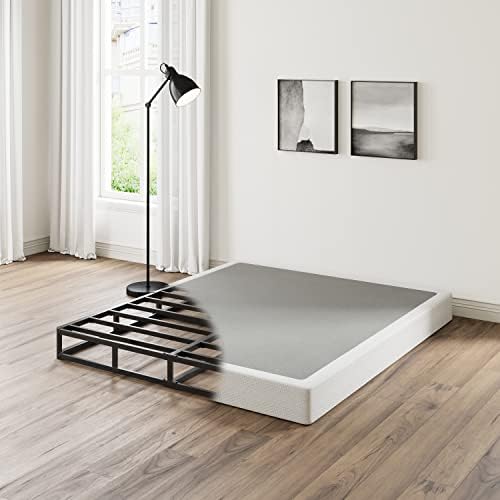 EZBeds King Box-Spring, 7 inch Metal Box Spring King, Mattress Foundation King Size Box Spring with Fabric Cover, Easy Assembly, Noise Free, Non Slip