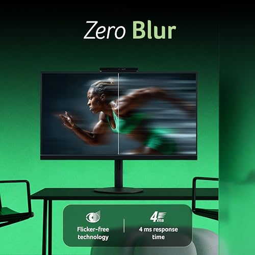 Image of acer B227Q D1 21.5 Inch IPS Full HD Backlit LED Monitor I Full HD Adjustable Webcam, MIC Support I 100Hz I Tilt, Swivel and Height Adjustment I HDMI, VGA & USB 2.0 I Eye Care I Stereo Speakers