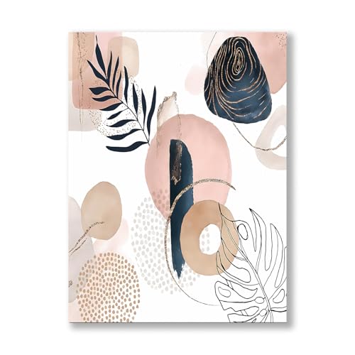 Boho Wall Art Prints, Boho Wall Decor, Abstract Pink and