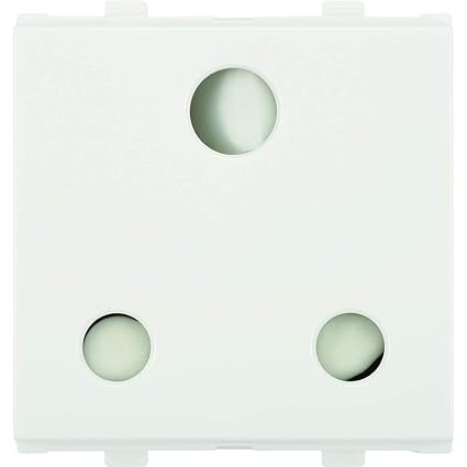 Anchor by Panasonic 65204 Penta Modular 2M 16 A Polycarbonate 3 Pin Socket Heavy Duty Tested On 25A ISI (White)