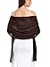 RHQKK Velvet Shawls and Wraps for Evening Dresses Shawl Wrap for Women Wedding Bridal Warm Formal Shawl(Brown)