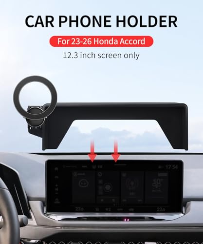 Image of Car Phone Holder for 2023-2026 Honda Accord 12.3 inch Screen | Magsafe Accessories Magnetic Cell Phone Mount Clip Compatible with iPhone, 3D fit Stable Dashboard Navigation Bracket Stand