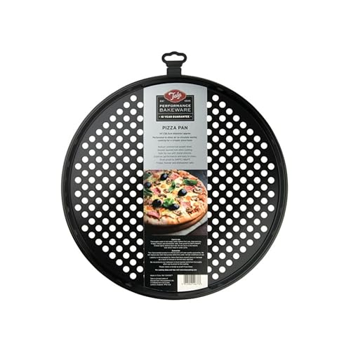 Tala Performance Perforiertes Pizzablech 36,7 cm aus Karbonstahl mit Eclipse Antihaftbeschichtung für Große Pizza und Knusprigen Boden Geeignet für Ofen Kühlschrank und Gefrierschrank