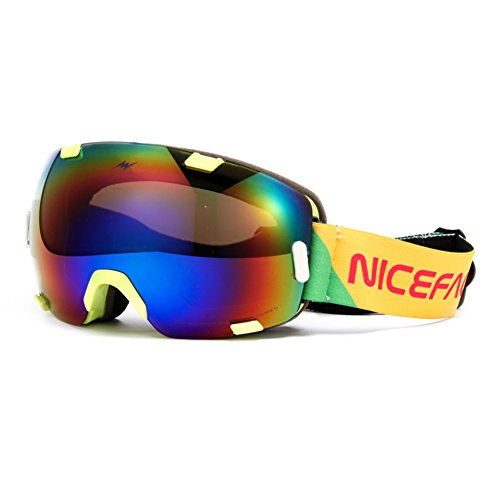 Masque de ski SE7VEN vert pour sessions freeride et snowboard en haute altitude
