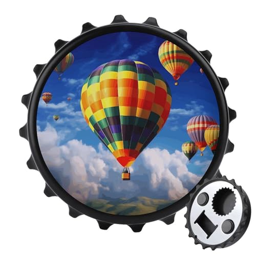 Apribottiglie magnetico per frigorifero, apribottiglie magnetico a forma di mongolfiera, forti magneti per frigorifero, apribottiglie per uomini e donne