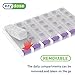 EZY DOSE Weekly (7 Day) 4 Times a Day Push Button Pill Organizer and Vitamin Planner, Removable Daily Pillboxes, Patented Design, Assorted Colors, Clear, Large (Pack of 1) (67133)