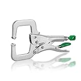 SK 6' C-Clamp Locking Pliers with Regular Jaws, Premium CR-V Construction, Ergonomic Anti-slip Handle