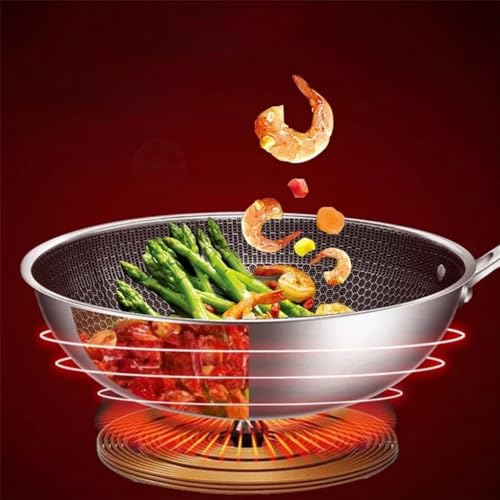 Wok de Acero Inoxidable sin Recubrimiento Antiadherente 34 cm miniatura 2