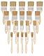 LUNEKUCK Flachpinsel 20PCS Lasurpinsel Set 15 mm 25 mm 35 mm 50 mm breit LackPinsel Holzlasur Maler Pinselset für DIY Lack Lasur Wandfarbe Öl Beizen - Borstenpinsel zum Streichen mit Holzgriff