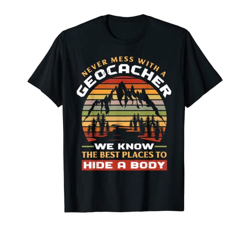 Geocacher tesoro caza divertido Camiseta