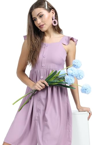 Image of Tokyo Talkies Women's Sleeveless Sweet Heart Neck Solid Dresses | Stylish Dresses | Casual Dresses