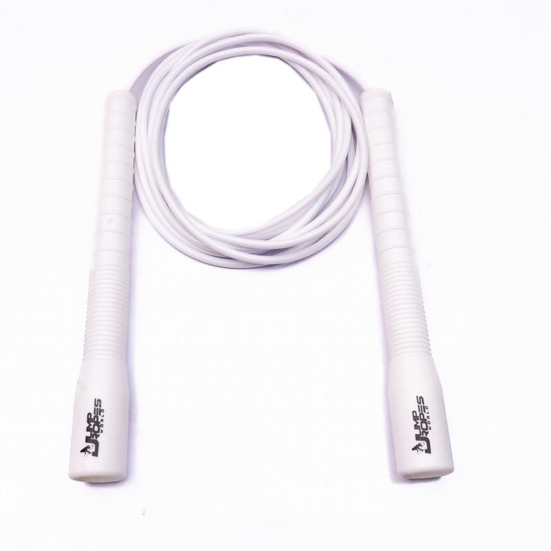 Image of World, Long Handle 4MM | Freestyle Adjustable PVC Skipping Rope for Men | Tangle-Free, Fast-Spinning Jump Rope for Beginners and Trick Training (White)