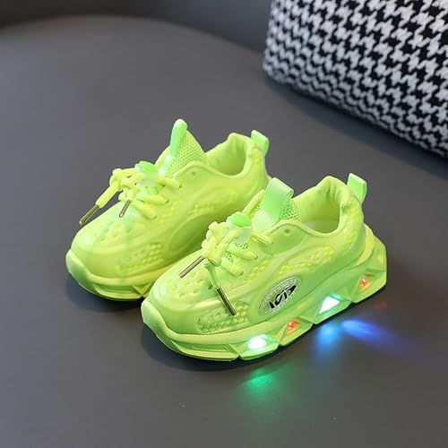 Kids Light Up Flashing Sneakers, Boys Girls Athletic Shoes with Strap, Fashionable Cute Girls Shoes Size 3 Big Kid3