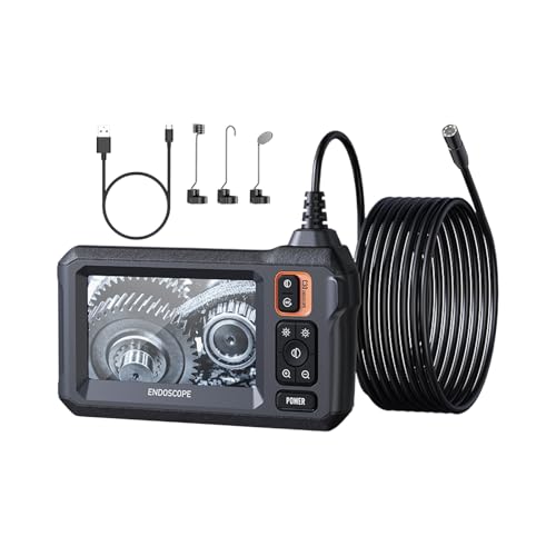 Cámara endoscópica, pantalla de 10,9 cm 8 LED – Cámara Borescope para inspección, para tubos de escape, reparación de electrodomésticos, control del motor del coche, hidráulicos y