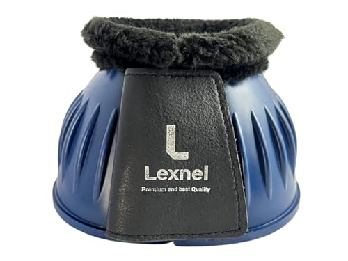 Image of Rubber Bell Boots, Durable Bell Boots for Horse - Superior Hoof Protection and Comfort (1 Pair) (Navy Blue, X-Large)