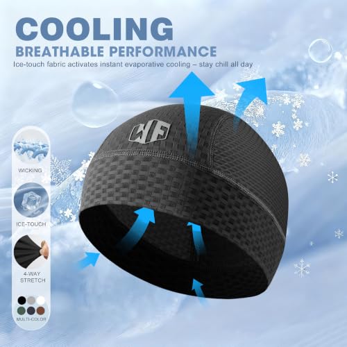 Image of WTACTFUL 3-Pack Breathable Mesh Skull Cap Helmet Liner for Men Women Summer