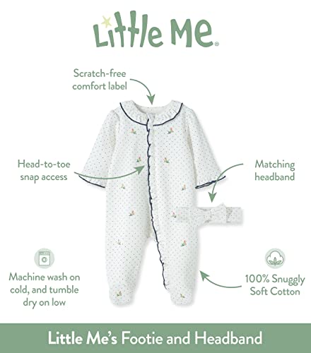 Little-Me-baby-girls-2-piece-Footie-and-Headband-SetFootie