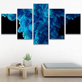SIGNWIN 5 Panel Canvas Wall Art Abstract Colorful...