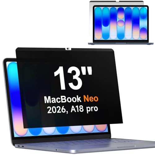 Image of Magnetic Privacy Screen for MacBook Neo 13 Inch A18 Pro 2026, Matte Removable Anti Glare Blue Light Filter