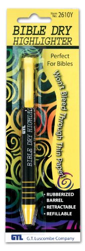 G T Luscombe Bible Dry Highlighter - Yellow Carded