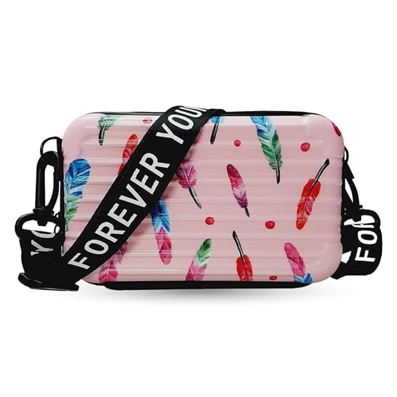 Image of 3D Sling Box Bag /Forever Young Sling bag /Cross body Shoulder bag /Stylist Cosmetic Bag /Women Sling Bag /Trendy Suitcase Type Bag For Girls