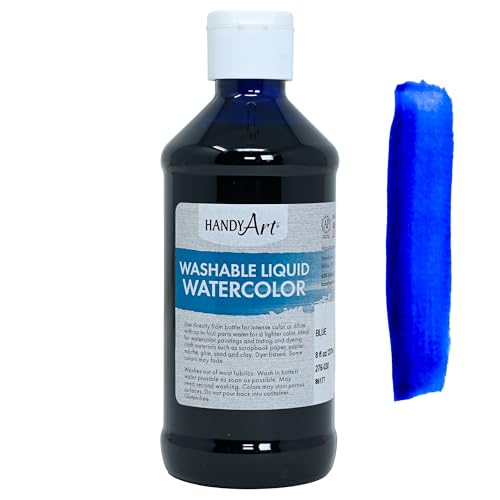 Handy Art Washable Liquid Watercolor 8 Ounce, Blue