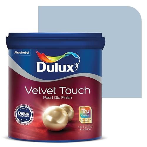 Image of Dulux Velvet Touch Pearl GLO Interior Emulsion Paint (10L, Blueberry Mash) - Luxurious soft-sheen wall paint, highly durable, washable, rich, intense colors, with 6-year warranty
