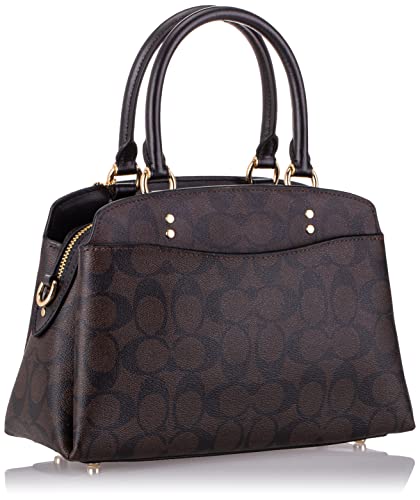 Coach Mini Lillie Carryall In Signature Canvas (Brown,Black) #TOP1